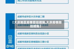 【大庆地区疫情管控措施,大庆疫情防控措施】