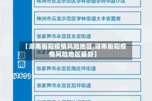 【湖南衡阳疫情风险地区,湖南衡阳疫情风险地区最新】