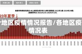 各个地区疫情情况报告/各地区疫情情况表