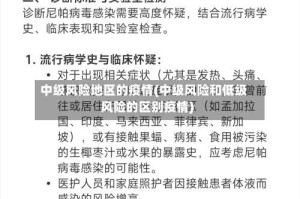 中级风险地区的疫情(中级风险和低级风险的区别疫情)