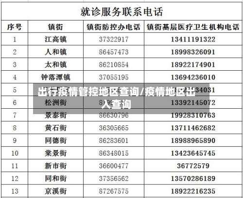 出行疫情管控地区查询/疫情地区出入查询-第1张图片