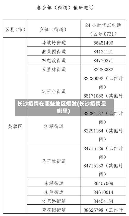 长沙疫情在哪些地区爆发(长沙疫情是哪里)-第2张图片